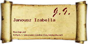 Janousz Izabella névjegykártya